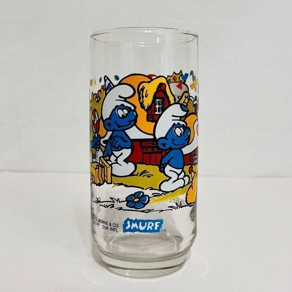 No Brand Other - Vintage 1983 The Smurfs-Smurfette Glass